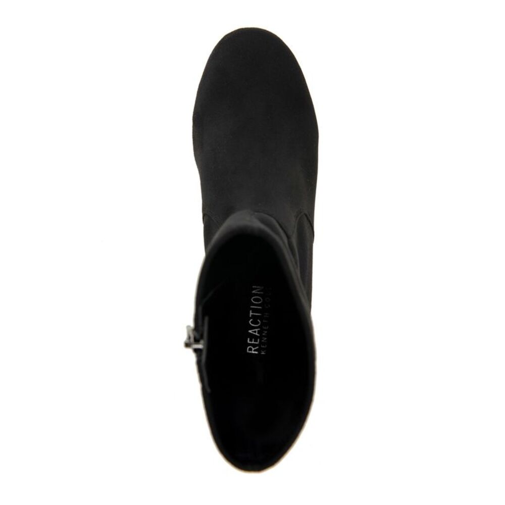 REACTION KENNETH COLE Womens Black Road Round Toe Block Heel Booties 9.5 M - Picture 3 of 5